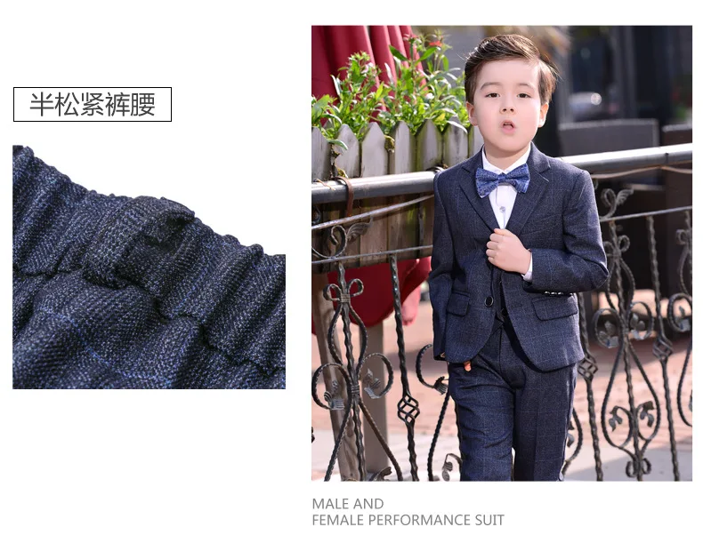  Boys Suits set Formal Boys Clothes children Wedding clothing Blazer Piano Costume back to School (3)