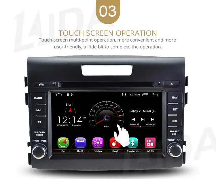 Discount LJDA 2Din Android 9.1 Car Radio For HONDA CRV CR-V 2012-2016 WIFI Car Multimedia Player Stereo GPS Navigation DVD IPS Auto Audio 5