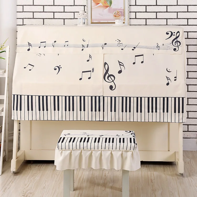 New Korean printed piano cover, upright half closed piano cover, piano