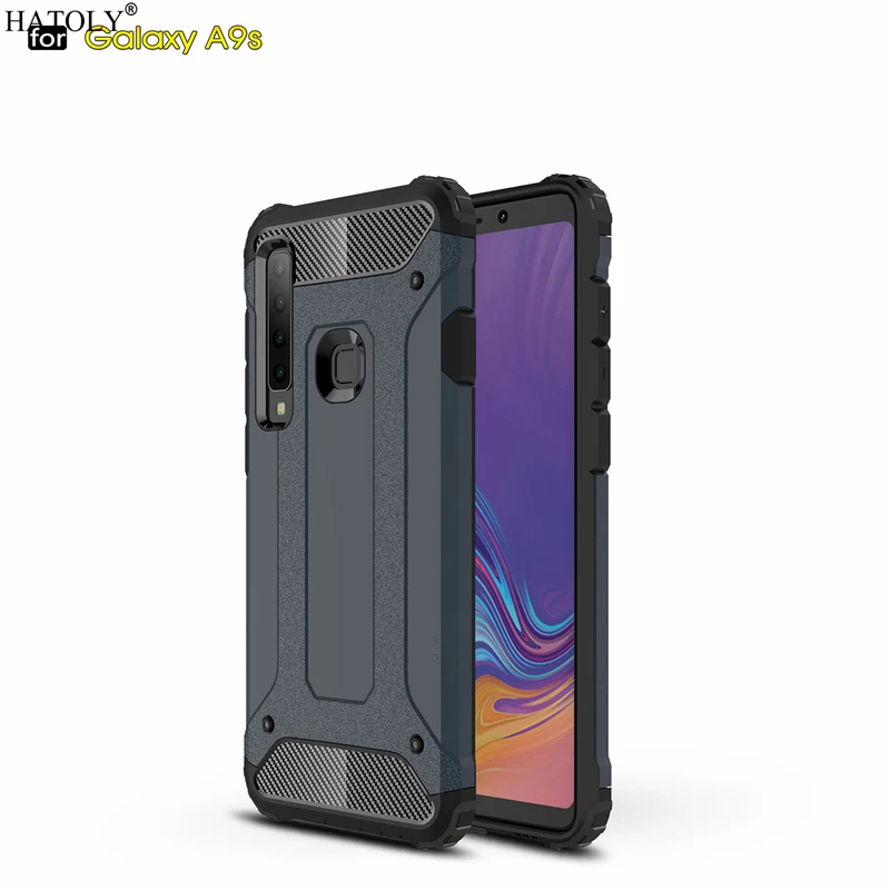 Чехол для Samsung Galaxy A9 2018 тяжелый армированный тонкий жесткий резиновый чехол
