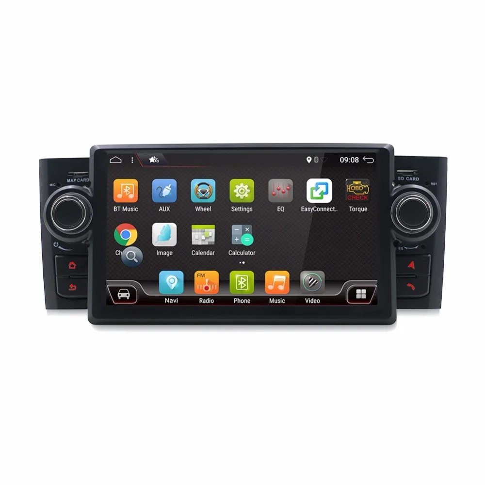 Cheap Quad Core Android 7.1 Autoradio Car Stereo For Fiat Punto Linea Car Radio AUX Gps Navigation Bluetooth USB DAB+ 2