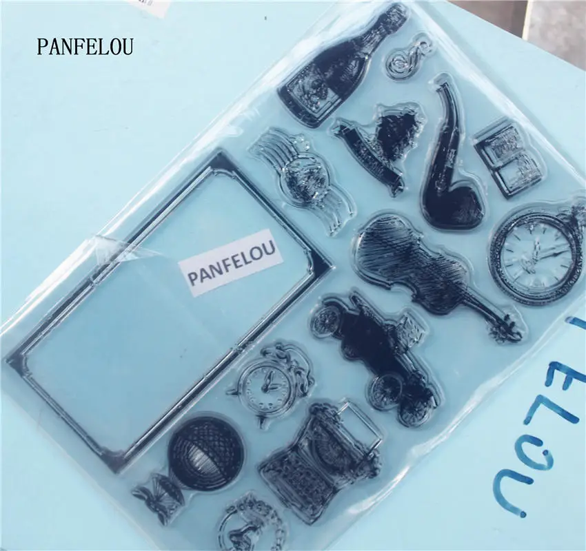 

PANFELOU Fiddle pipe Clear Stamp DIY Silicone Seals Scrapbooking/Card Making/Photo Album Decoration Supplies sheets