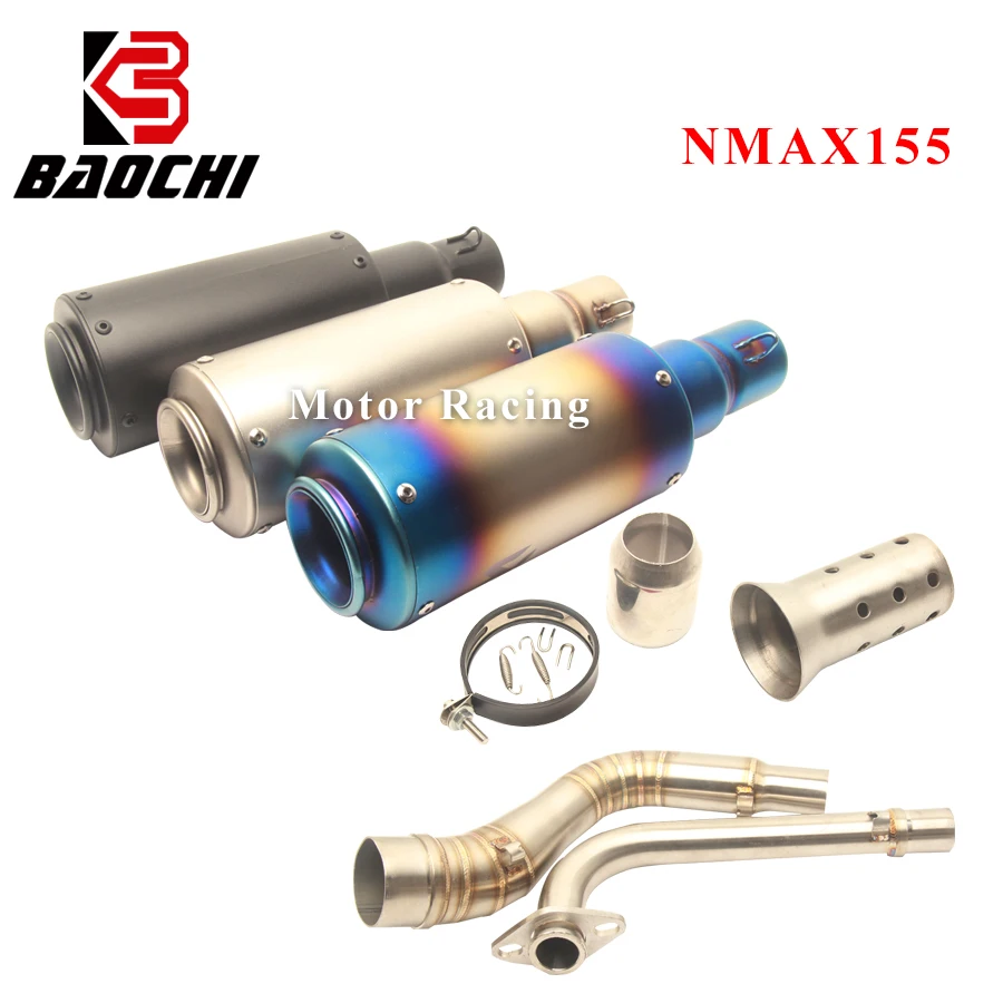 

Motorcycle Exhaust System Middle Tube Escape Muffler for Yamaha Nmax 125 Exhaust NMAX 155 125 NMAX125 2015 2016 2017 Akrapovic