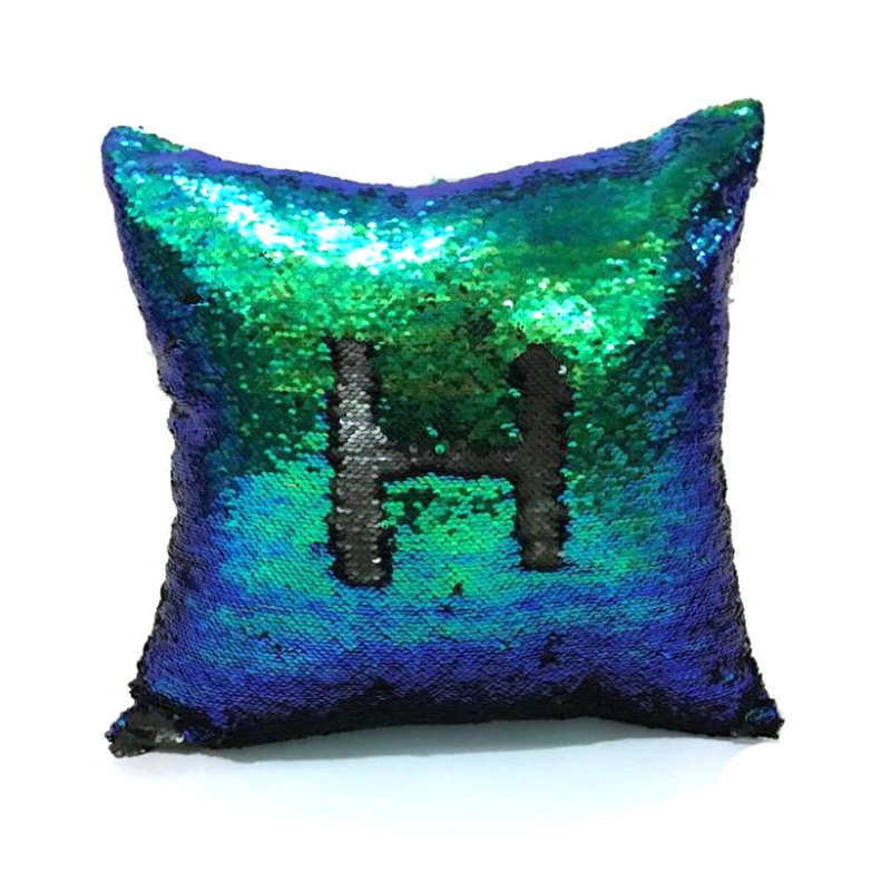 Reversible Mermaid Sequin pillow cover Cushion Cover magical color changing sequin throw pillow ...