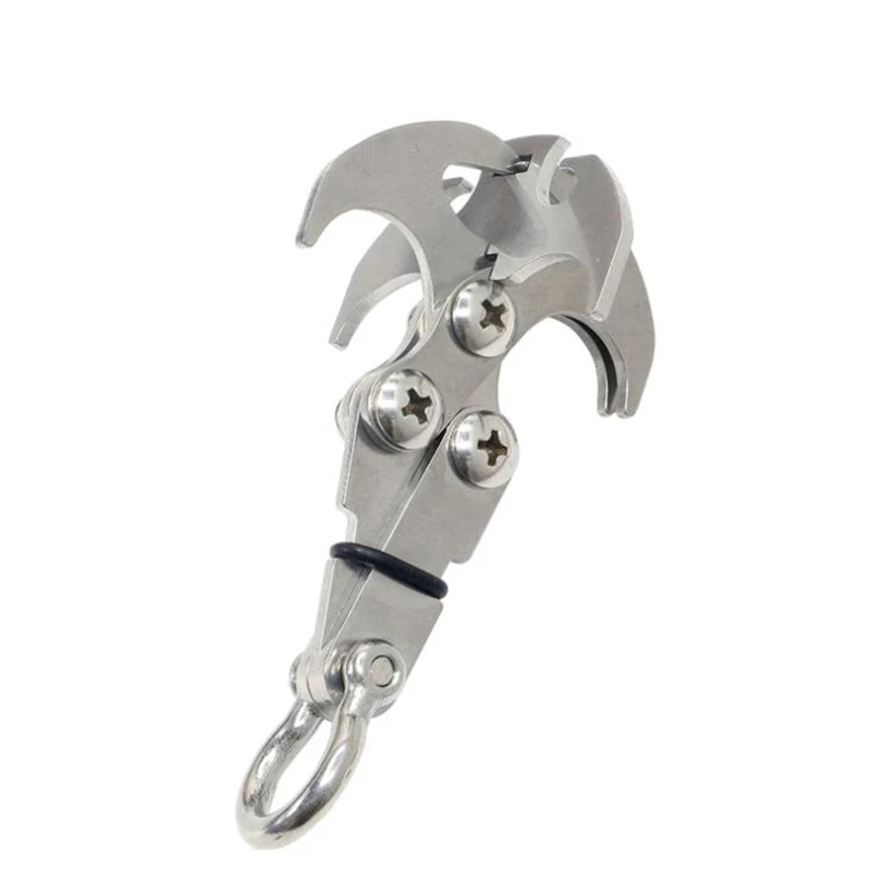 

1Pcs Multifunctional Stainless Steel Survival Magnetic Folding Grappling Hook Outdoor Climbing Claw Accessories