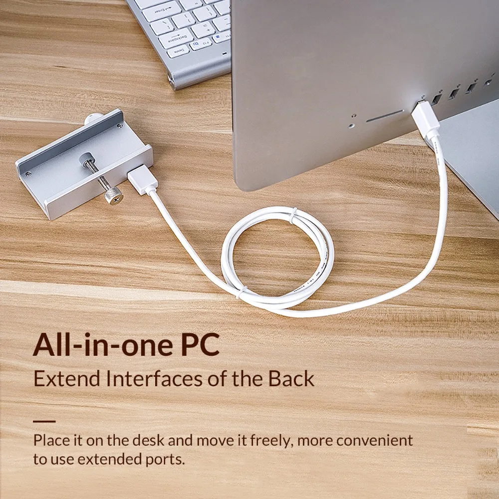 ORICO usb-хаб внешний 4 порта USB разветвитель с микро USB порт питания для ноутбука алюминиевый сплав USB3.0 концентратор с кабелем