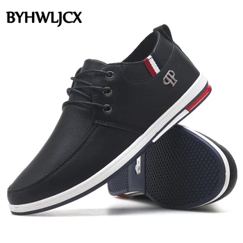 

2019 spring and summer Hot sale men's shoes fashion high quality PU flat casual sneakers man British style loafers men
