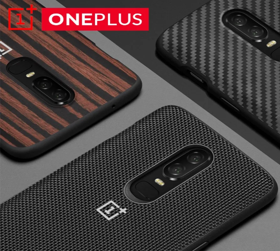 Оригинальный чехол бампер OnePlus 6 официальный оригинальный материал кевлар + ТПУ