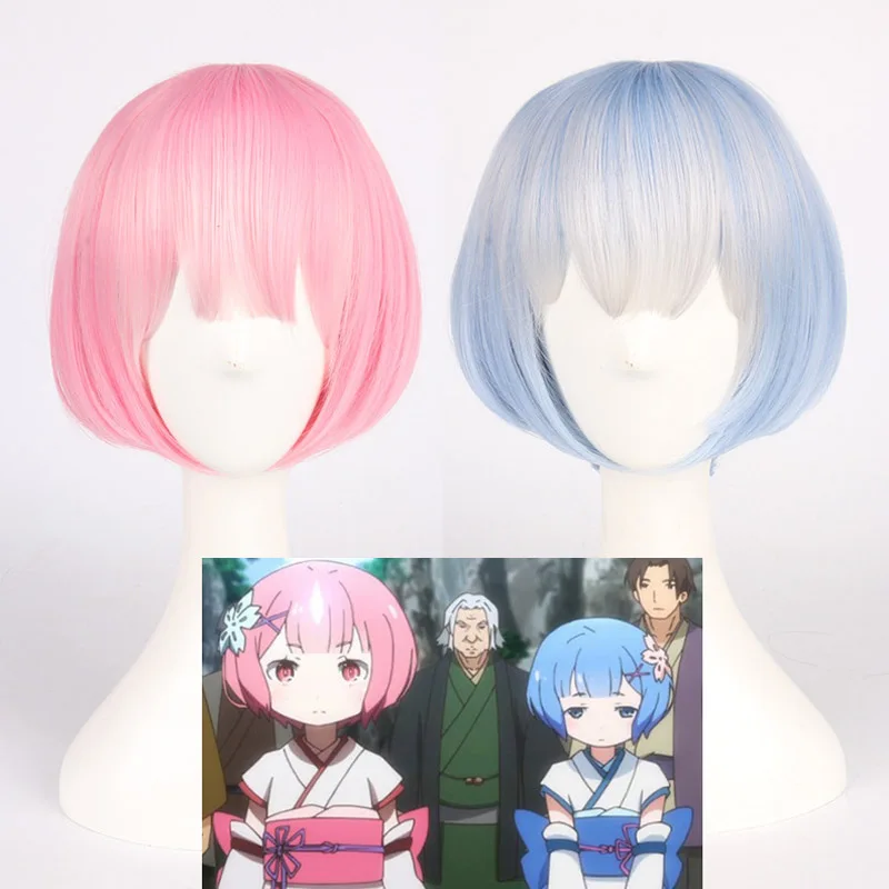 Парики для косплея Cosroad Re Zero Rem Ram Re: начальная жизнь в другом мире женские костюмы