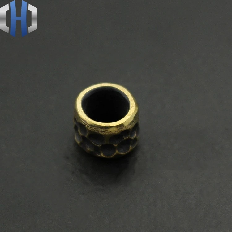 EDC برميل الخرزة النحاس خمر الخرز DIY اكسسوارات مظلة حبل أساور قطرة اكسسوارات عثرة Paracord سكين الخرز