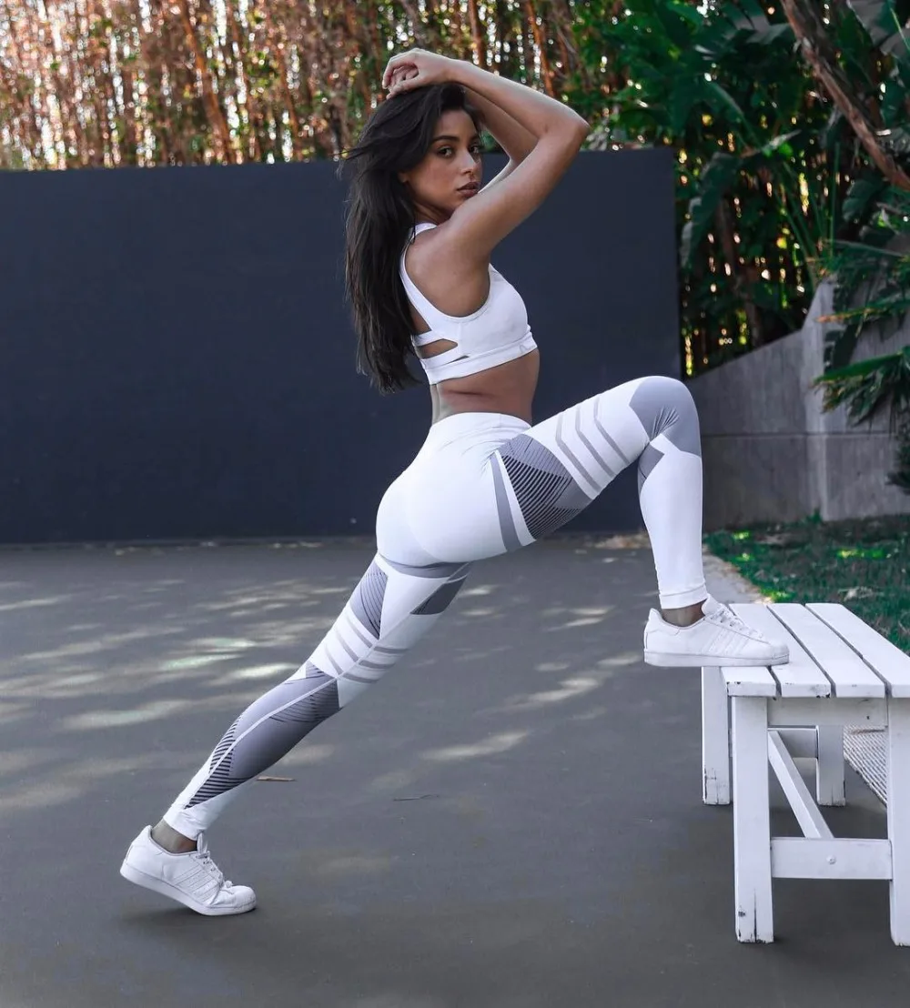 

Rylanguage 2019 New Comic Words Printing Leggings Put Hip Fold Elastic High Waist Legging Breathable Slim Pants Leggings Femme