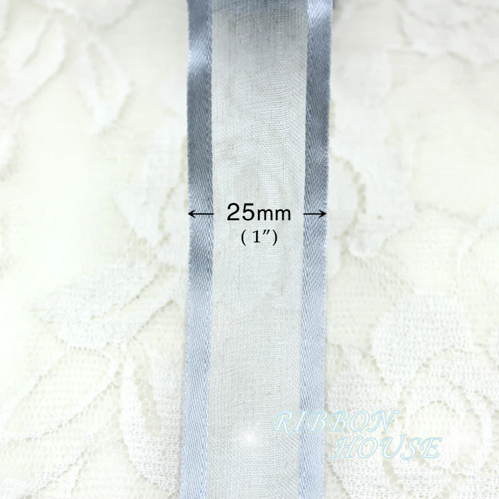 25 мм серебристо-серые ленты из органзы оптом декоративные ленты для упаковки подарка