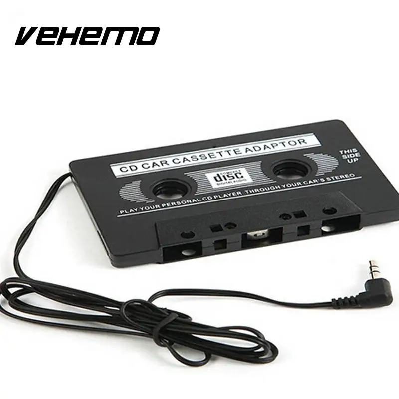 Vehemo черный 3,5 мм аудио адаптер музыкальный адаптер сотовый лента для телефона Кассетный адаптер CD MD автомобильный Премиум качество MP4