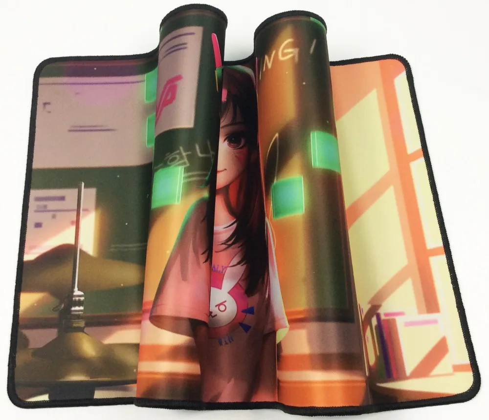  Congsipad The Cute Girls Anime Game Mousepad Large Mice Mat Tablemats Locked Edge for CSGO DOTA LOL