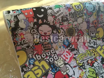 

Soledi Graffiti Cartoon JDM Bomb Car Auto Vehicle Motorcycle Bike Wrap Decor Laptop Phone Guitar Decoration with air free