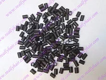 Hair extension heat shrinkable tube with silicon Black glue hot glue hair extension hair extension buckle