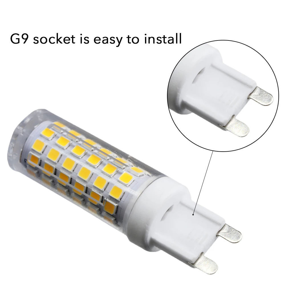 YWXLight G9 Светодиодная лампа SMD 2835 с регулируемой яркостью 9 Вт 10 AC 220 В 240 в 76
