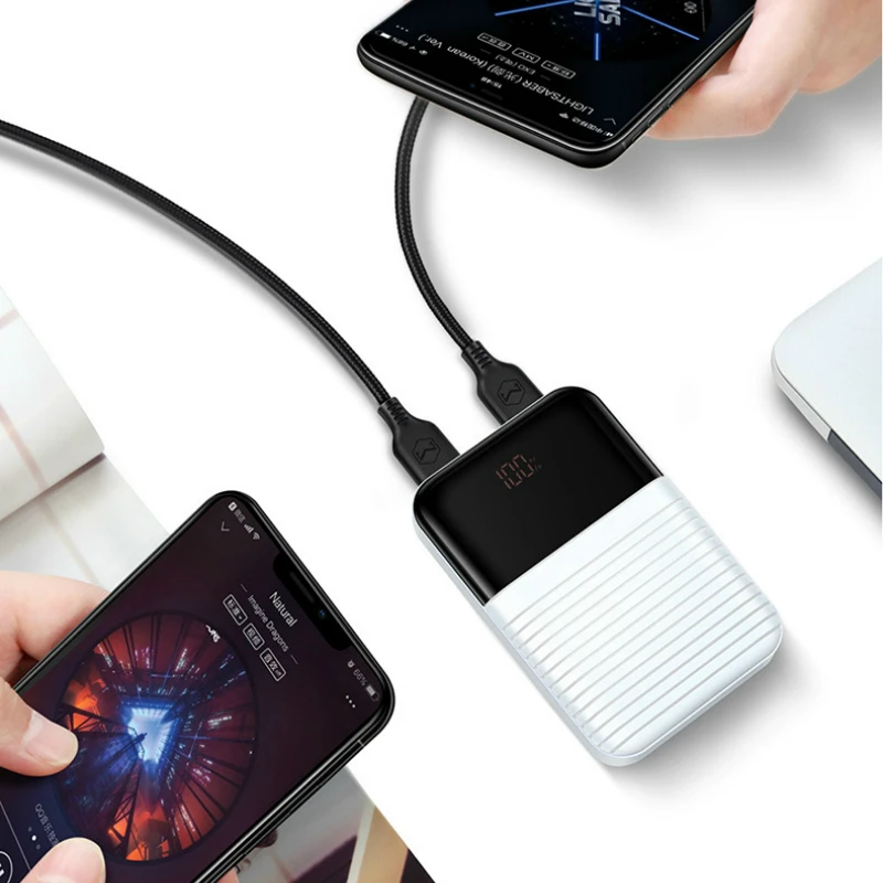 10000 мАч Мини Внешний аккумулятор зарядное устройство портативное LED двойной USB