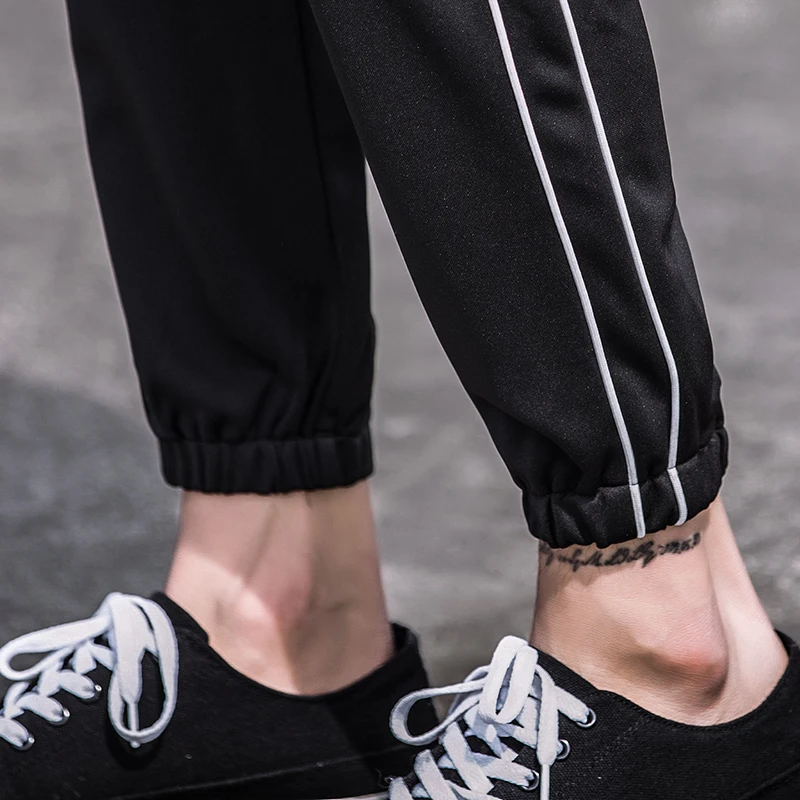 2018 Summer New Foot Vitality Elastic Beam Feet Nine Casual Pants Personality Fashion Classic Tide Men's Simple Popular Youth 2018 Summer New Foot Vitality Elastic Beam Feet Nine Casual Pants Personality Fashion Classic Tide Men's Simple Popular Youth