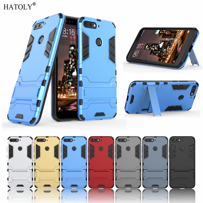 

HATOLY Cover Huawei Honor 7C Case Rubber Silicone Robot Armor Hard Back Phone Case for Huawei Honor 7C Cover for Huawei Honor 7C