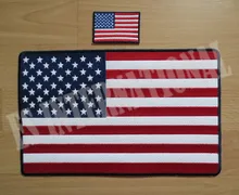11.6 inches America flag Embroidery Patches for Jacket back vest Motorcycle Biker 29.6cm *18.5cm