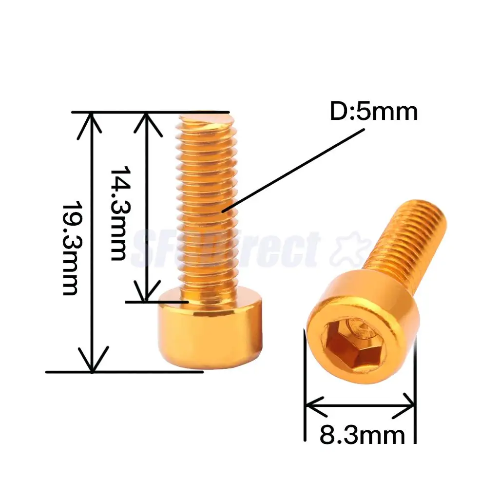 12pcs Alloy Bike Water Bottle Cage Bolts Holder Socket Screws Red Gold Blue