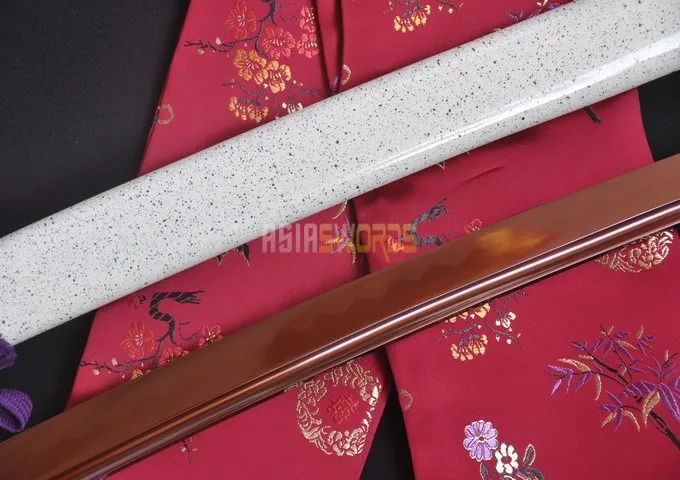 Бесплатная sword bag real полный тан ручной ковки t10 1095 высокой углерода srping red steel