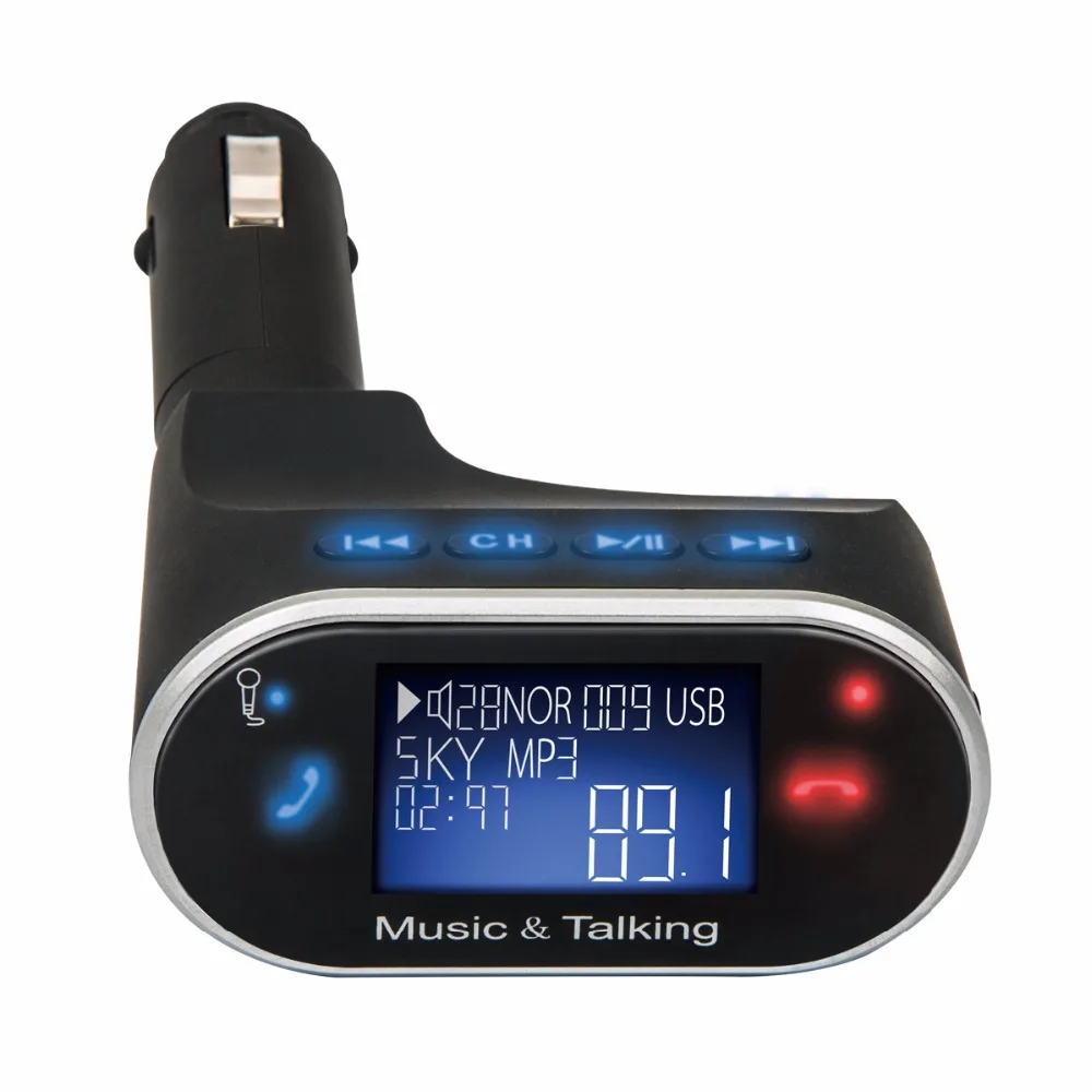 imágenes para LCD Manos Libres Inalámbrico Bluetooth Car Kit Reproductor de MP3 FM Del Modulador Del Transmisor Soporte de Tarjeta TF USB Multi-función Cargador de coche imágenes para LCD Manos Libres Inalámbrico Bluetooth Car Kit Reproductor de MP3 FM Del Modulador Del Transmisor Soporte de Tarjeta TF USB Multi-función Cargador de coche