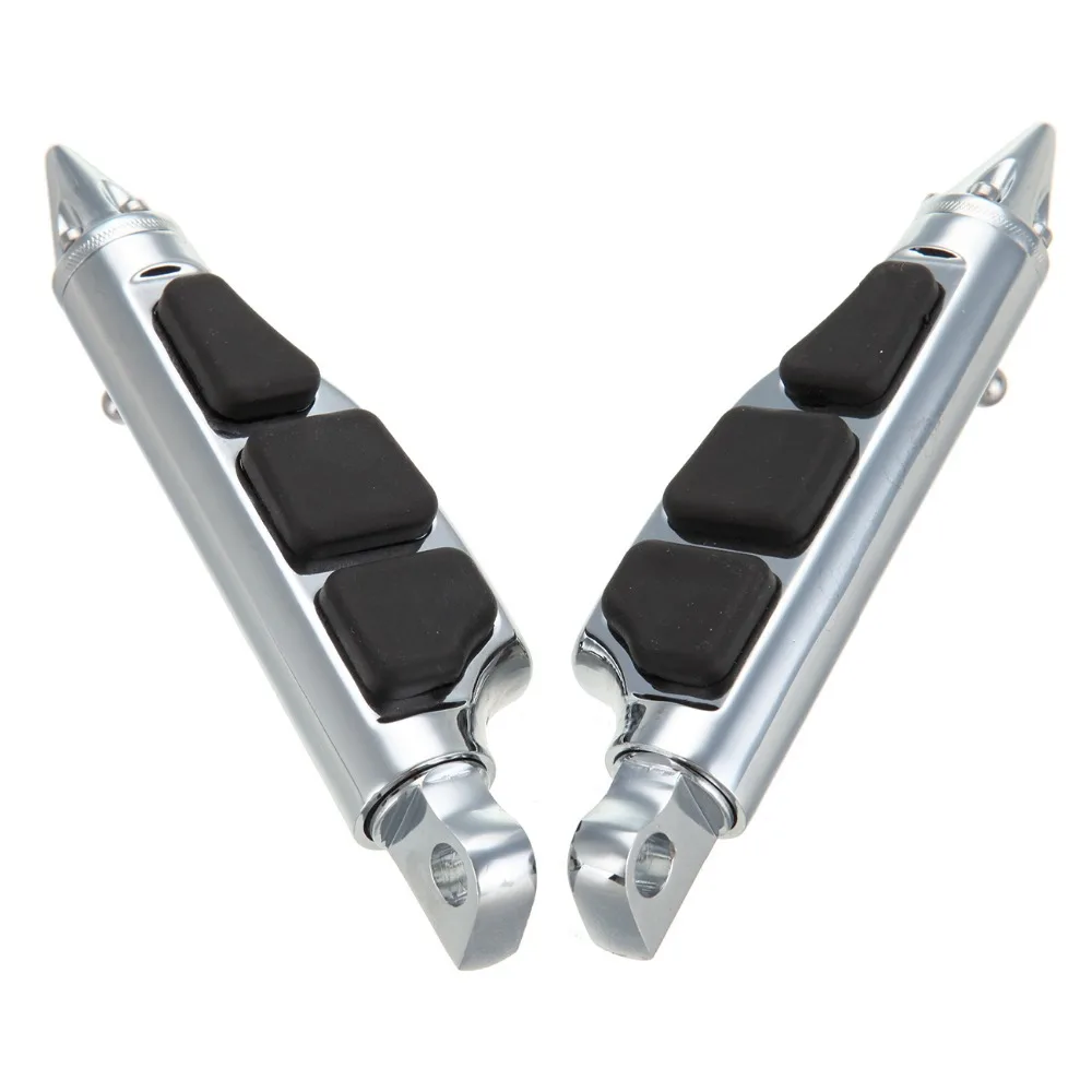 1 Pair Stiletto Motorcycle Front Footrests Foot pegs Foot Pegs For