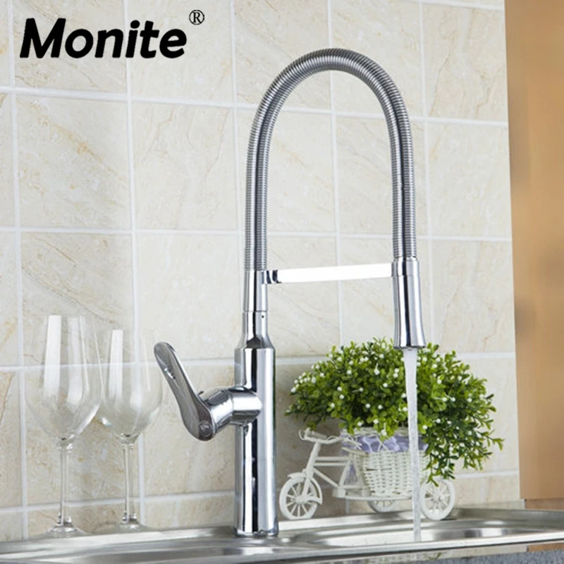 

Hot/Cold Water Kitchen Pull Out Chrome Swivel Single Handle 97055 Deck Moun Single Handle Basin Sink Torneira Faucet Mixer Tap