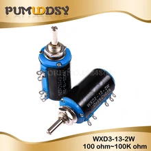 1 шт. WXD3-13-2W 100 200 220 470 680 1K 2,2 K 3,3 K 4,7 K 5,6 K 6,8 K 10K 22K 33K 47K 100K Ohm WXD3-13 2 Вт проволочный потенциометр