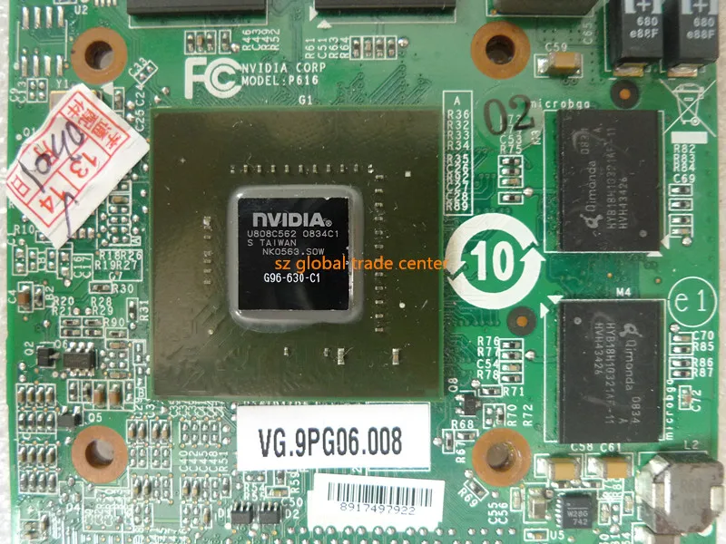 Ноутбук nVidia GeForce 9600M GT 9600MGT 1 ГБ DDR2 G96-630-C1 графическая видеокарта для acer 6935 4930G 6920G 6930G 7720G 8730G 5530G