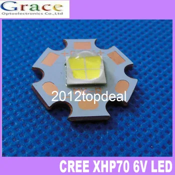 

32W 6V CREE XHP70 N4 6500K Cool White 4022lm LED Emitter with 20x1.6mm Aluminum Heating Star