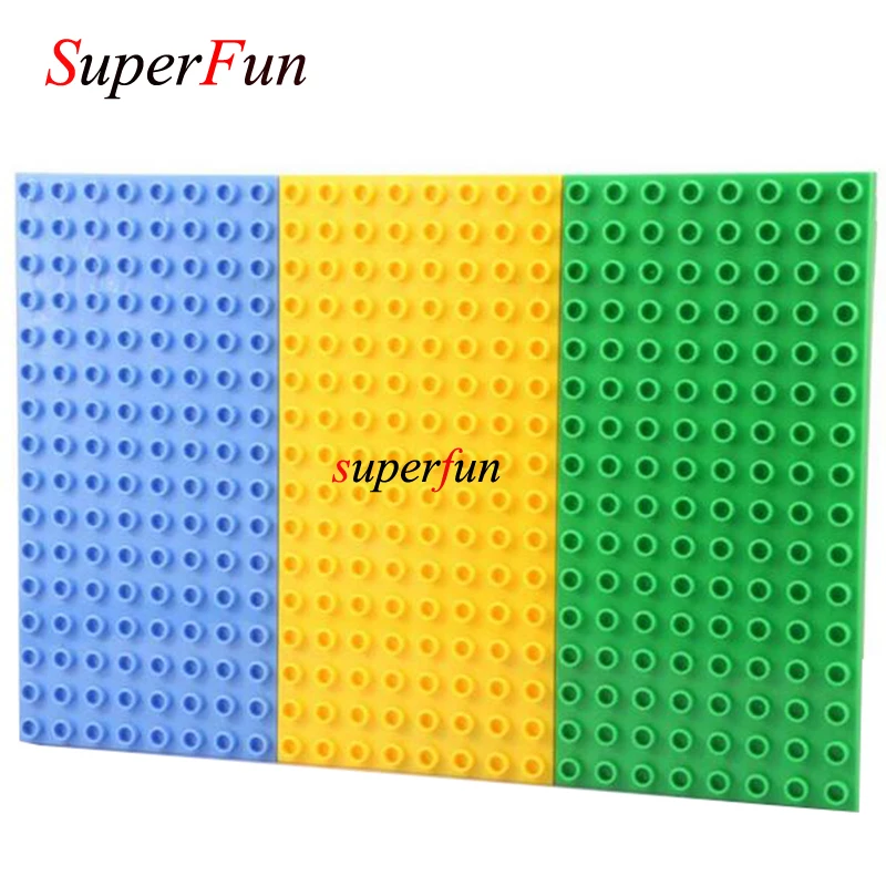

Large Bricks Base Plate 25.5 * 12.5 cm 16 * 8 Points Base Plate Compatible with Large Bricks Educational Children Brick DIY Toy