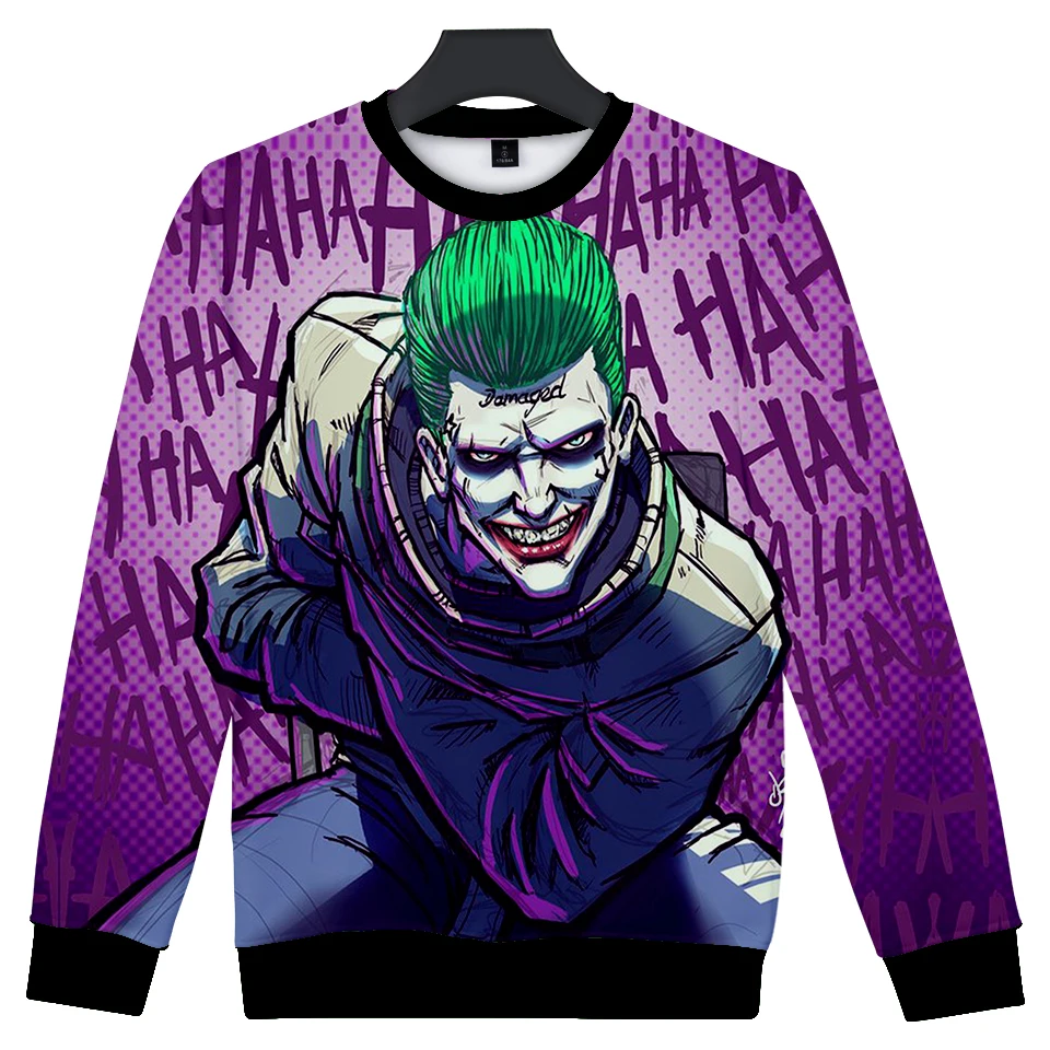 haha joker Bastard Great villain long-sleeved sweater with jeans game popular casual wear loose new loose