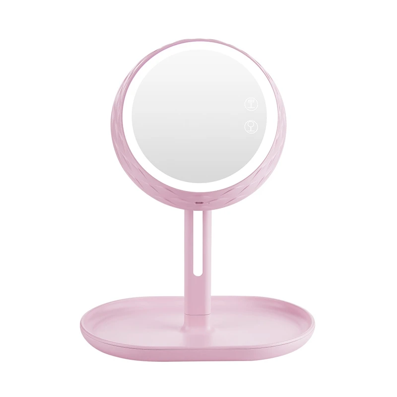 

Led Light Vanity Compact Makeup Touched Adjustable Rotatable Abs Brightness Home Bedside Bedroom Cosmetic Mirror Night Lamp
