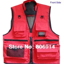 Унисекс мульти-карманный рыболовный жилет рекламы жилет режиссера