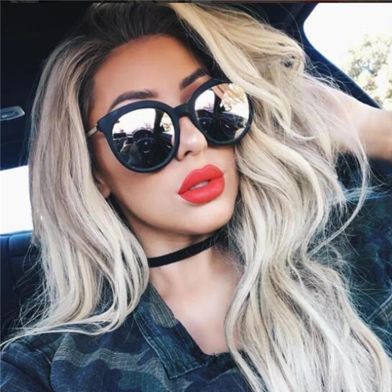 

Rose Gold Mirror Ladies Sunglasses Fashion Cat Eye Sun glasses Brand Designer Square Sunglasses Women Style Lunette Femme