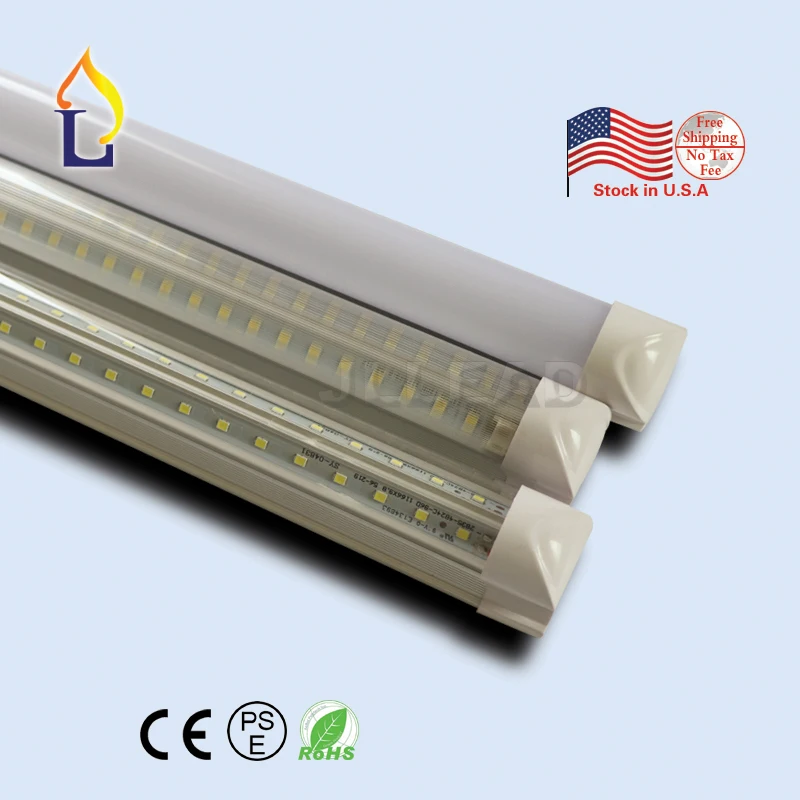 

6pcs/lot T8 LED Integrated V-shapedTube Light 8ft 48W SMD2835 28LM/led replacement fluorescent lighting Led tube lamp