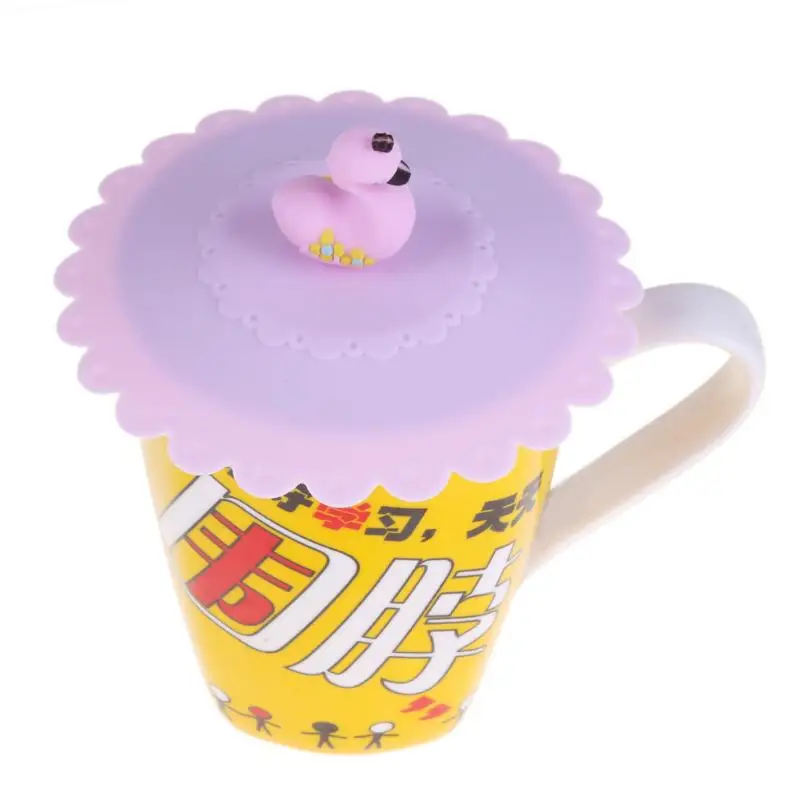 

1pc Cartoon Creative Cup Cover Lovely Anti-dust Silicone Sealing Coffee Leakage-proof Reusable Cup Lid
