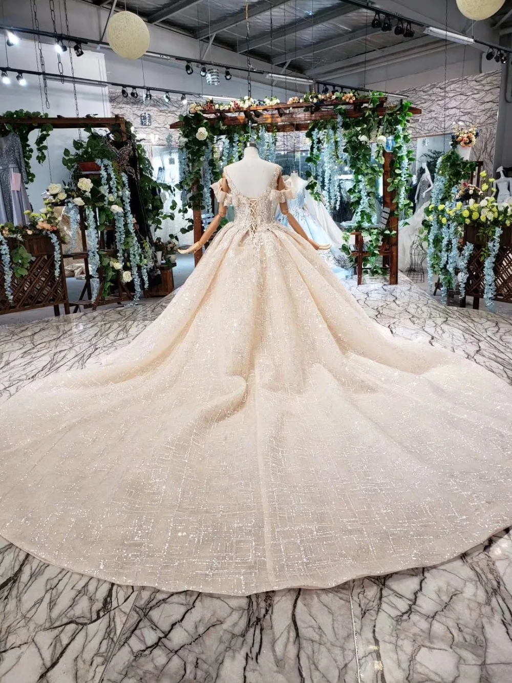 champagne wedding gowns