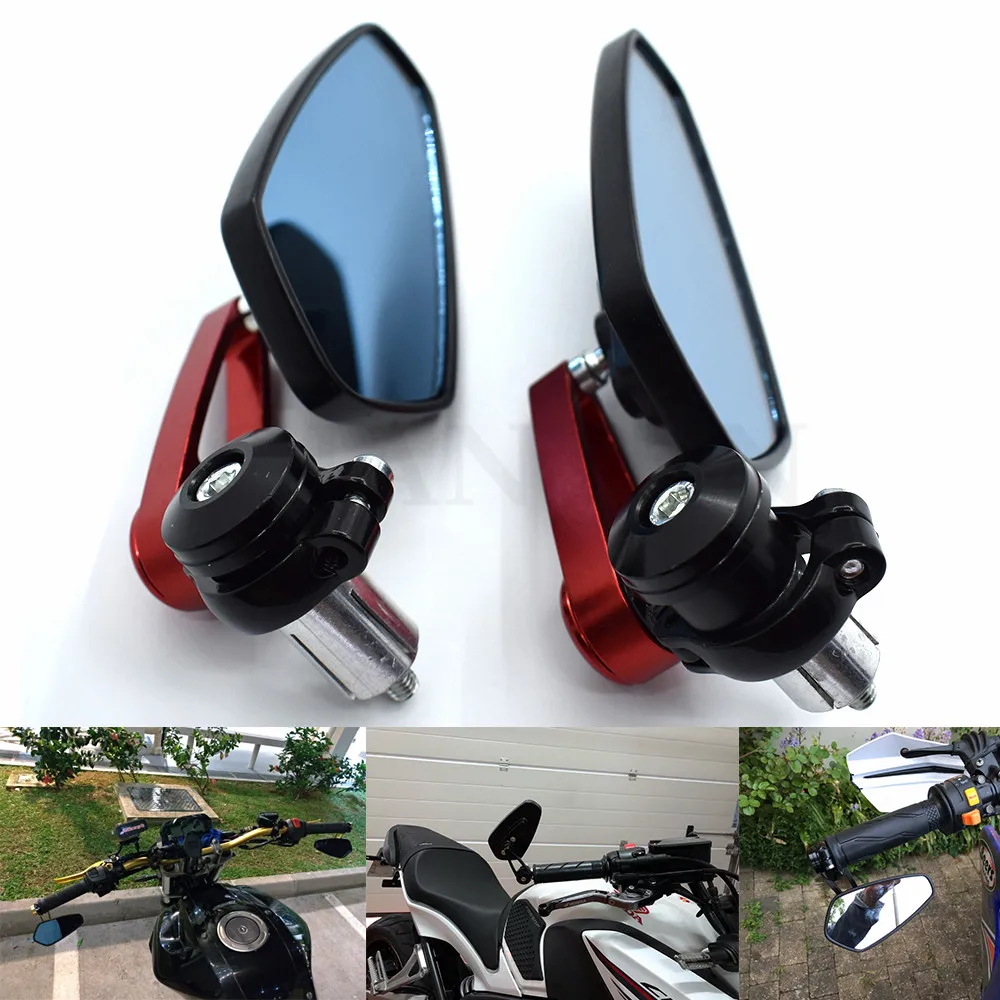 

Motorcycle 7/8" 22mm handlebar end side rearview mirror For suzuki sv650 bandit 400 ducati monster 696 821 scrambler