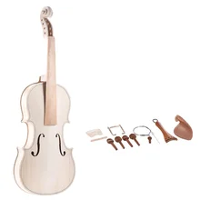 DIY 4/4 полный размер натурального массива дерева скрипка набор с эквалайзером ель Топ клен задняя Шея гриф алюминиевый сплав задняя часть