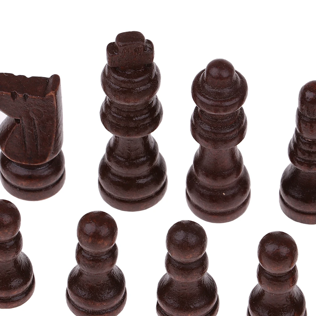 MagiDeal 3 in 1 International Backgammon Draughts Board Chess Game Chess Pieces Chessman 51mm King 32x