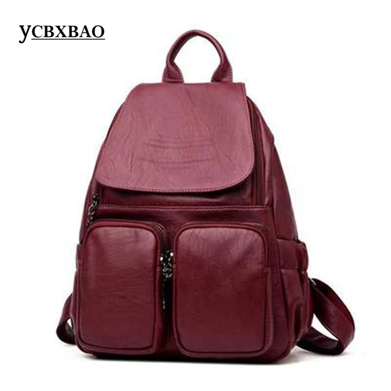 

Fashion Women Leather Back and Shoulder High Quality Travel Backpacks School Backpack for Teenage Girls Female Bagpack mochila