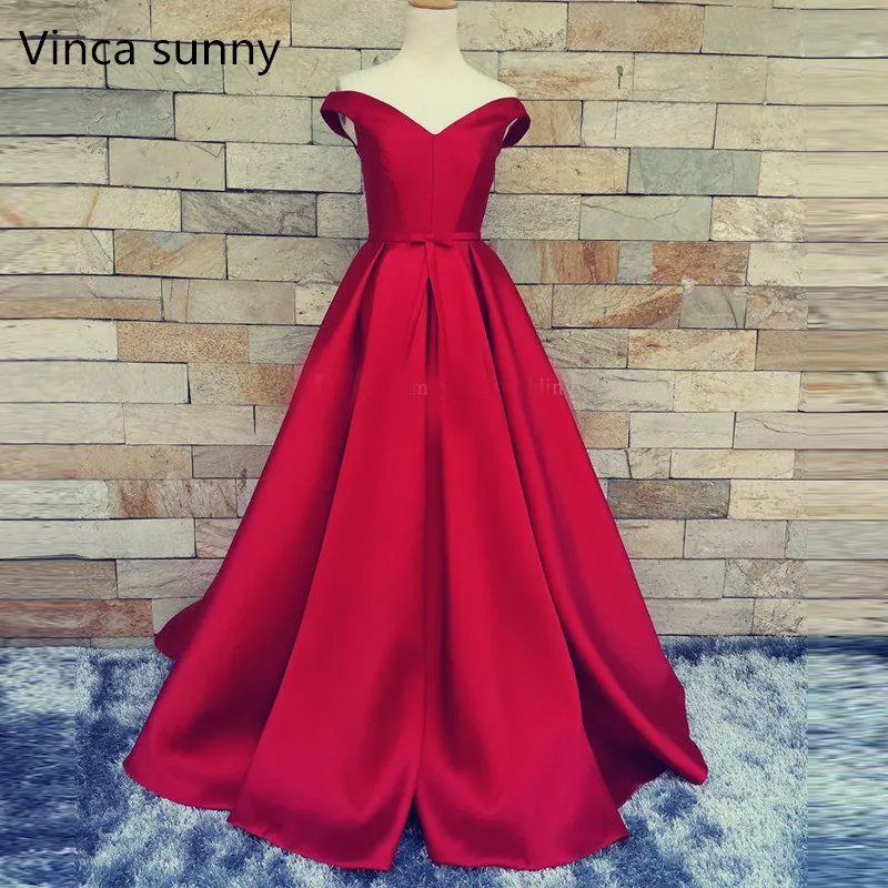Red Carpet Long Prom Gowns With Belt Sexy