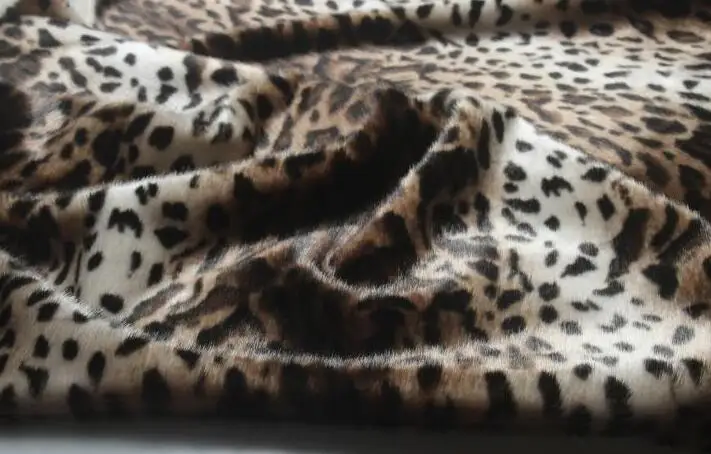 Moda leopardo largo pelo animal algodón felpa lana tela para abrigos textiles hechos a mano parches Jacquard grueso lentejuelas tela A347 - 6