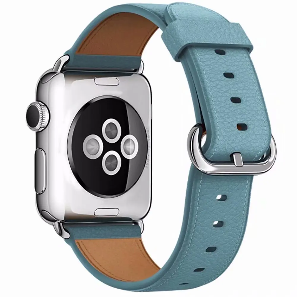 Ремешок с классической пряжкой для apple watch series 5 4 3 2 Современный браслет iwatch 44 мм 40