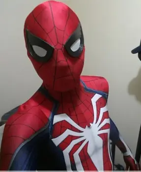 

New PS4 Insomniac Spiderman Costume Spandex Games Spidey Cosplay Suit Halloween Cosplay Spider-man Costume Free Shipping