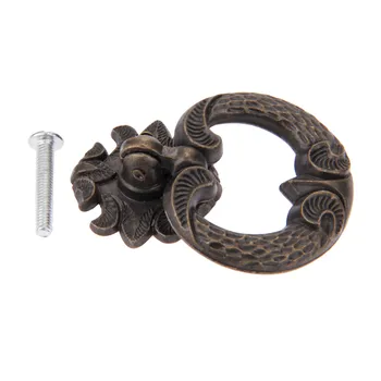 1Pc 44x61mm Vintage Cabinet Knobs and Handles Antique Furniture Handle Kitchen Drawer Wardrobe Cupboard Door Ring Pull Knobs